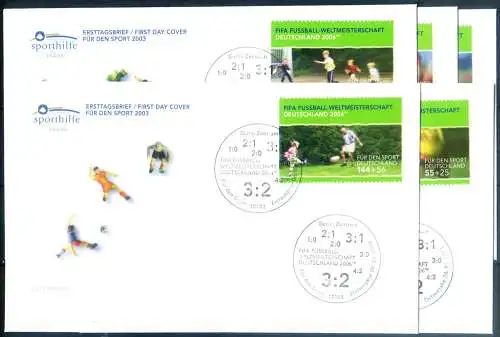 Sport. Fußball 2003. 5 FDC.