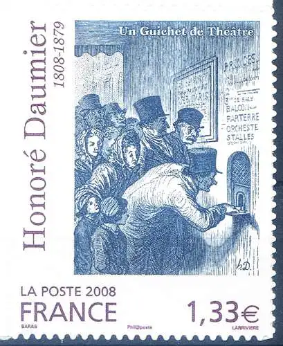 Honoré Daumier 2008. Selbstklebend.