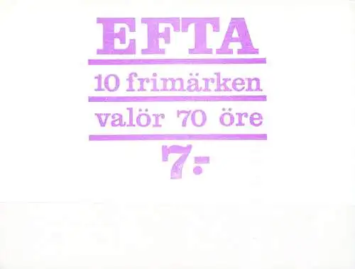 EFTA 1967. Libretto.