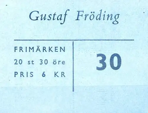 Gustav Fröding 1960. Libretto.