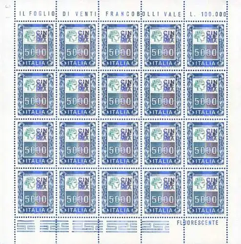 Hohe Werte 1978-79. 5 Miniblätter.