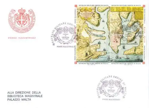 Alte geographische Tafeln 2002. FDC.