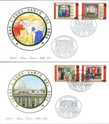 Zum Heiligen Jahr 1999. 2 FDC.