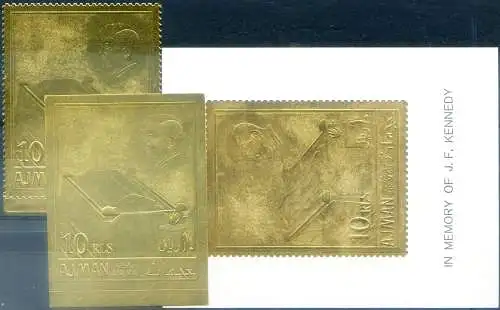 Ajman. J.F. Kennedy Gold 1967.