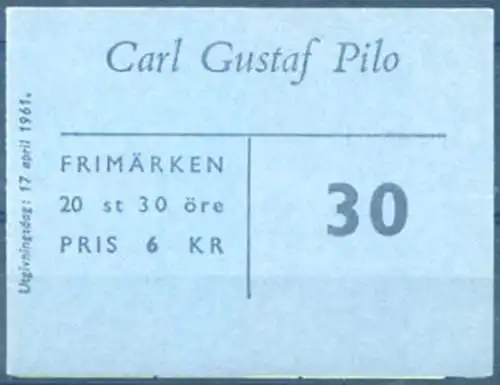 Arte. Carl Gustaf Pilo 1961. Libretto.