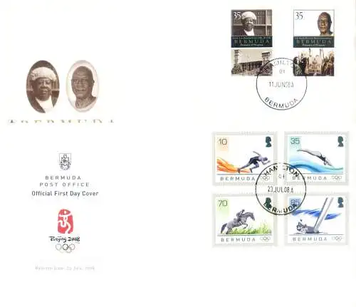 6 FDC von 2008.