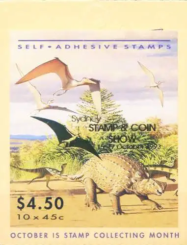 Dinosaurier. Booklet aufgedruckt 1993.