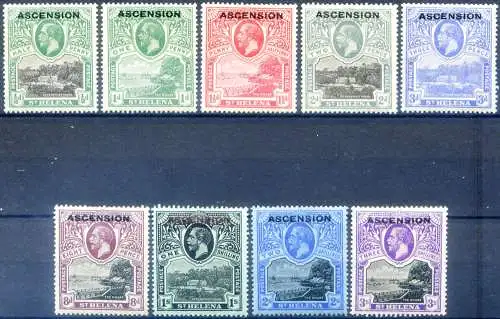 Definitiv. Briefmarken St. Helena 1922 aufgedruckt. Linguellati.