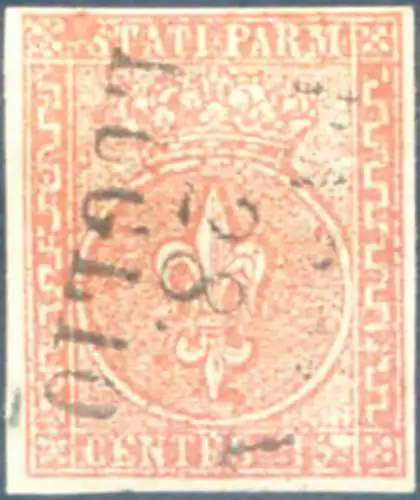 Parma. Giglio 15 c. 1853-1855. Gebraucht.