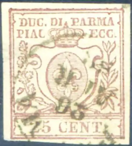 Parma. Giglio 25 c. 1857-1859. Gebraucht.