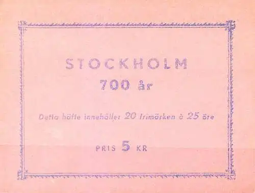 7. Jahrhundert Stockholms 1953. Libretto.