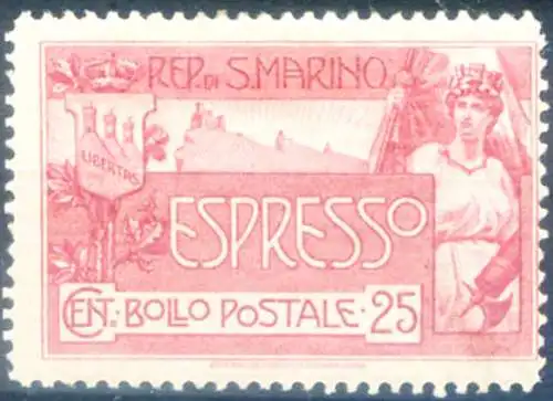 Espressi. 25 c. 1907. Linguellato.