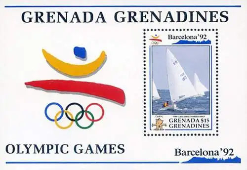 Grenadinen. Sport. Olympische Spiele Barcelona 1992.