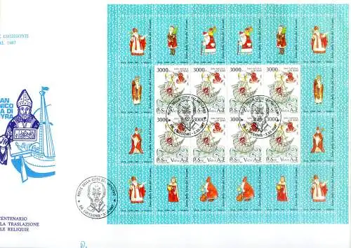 San Nicola da Myra 1987. 3 FDC.