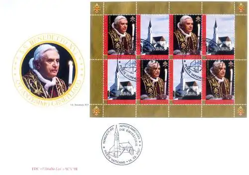 Geburtstag von Benedikt XVI. 3 FDC.