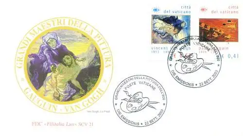 Vincent van Gogh und Paul Gauguin 2003. FDC.