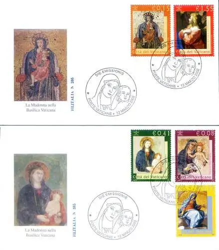 Madonna in der Vatikanischen Basilika 2002. 4 FDC.