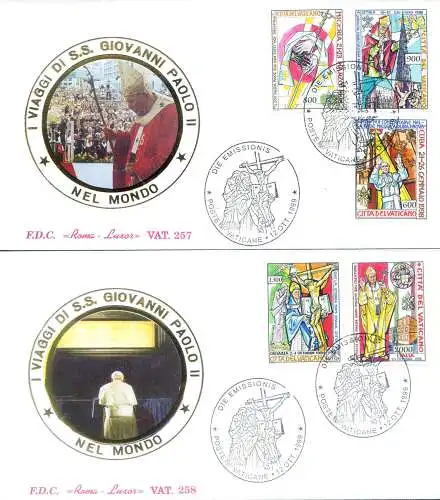 Papstreisen 1999. 2 FDC.