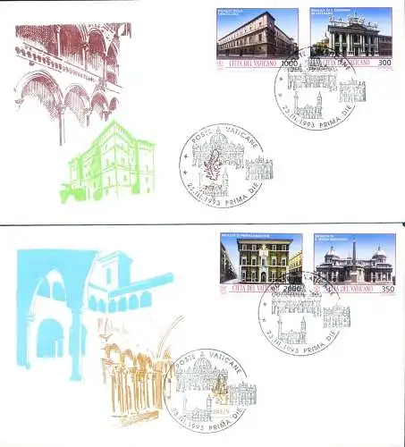 Palazzi 1993. 5 FDC.