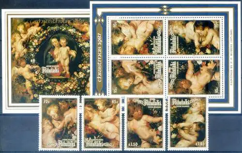 Weihnachten. Gemälde von Rubens 1987.