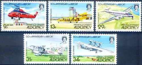 Alderney. Flughafen Alderney 1985.