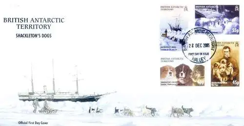 E. Shackleton und seine Hunde 2005. FDC.