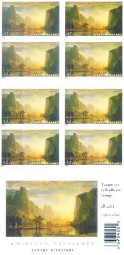 Albert Bierstadt 2008. Kleinbogen vom Typ Booklet.