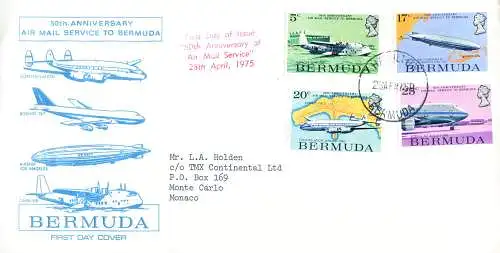 Luftpostdienst 1975. FDC.