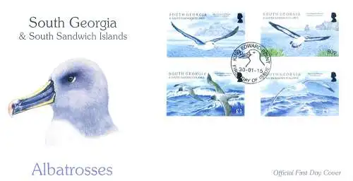 Südgeorgien. Fauna. Albatros 2015. FDC.