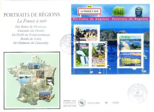 Regionen Frankreichs 2007. 2 FDC.