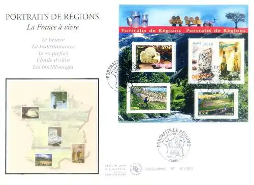 Regionen Frankreichs 2006. 2 FDC.