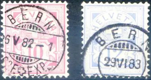 Ziffer und Kreuz 1882 (weiße Karte).