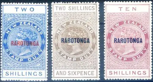 Rarotonga. Steuern überdruckt 1921. Linguellati.