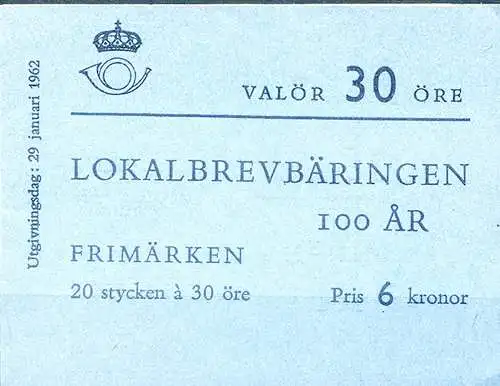 Städtischer Postdienst 1962. Libretto.