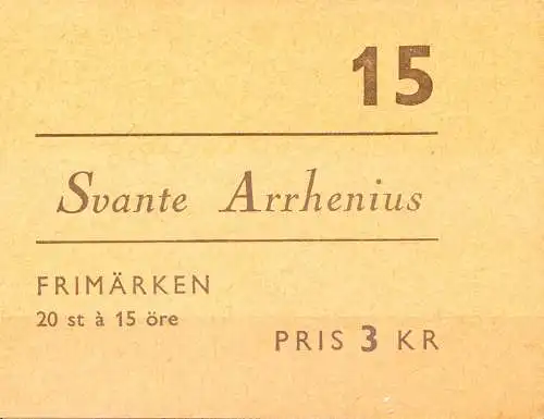 Svante Arrhenius 1959. Libretto.