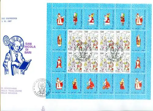 San Nicola da Myra 1987. 3 FDC.