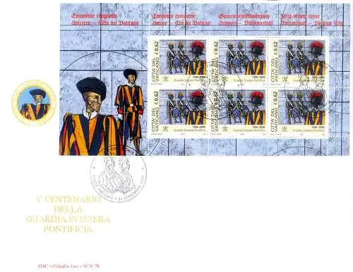 Päpstliche Schweizergarde 2005. 2 FDC.