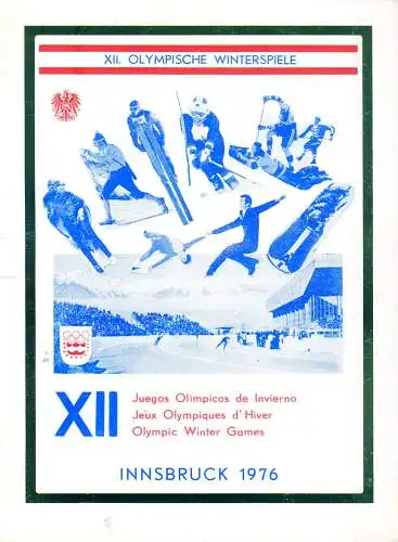 Sport. Olympische Spiele Innsbruck 1975. 2 Serien gebraucht, im Folder.