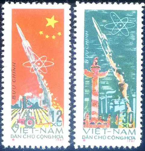 Nord. Chinesische Raketen 1967.