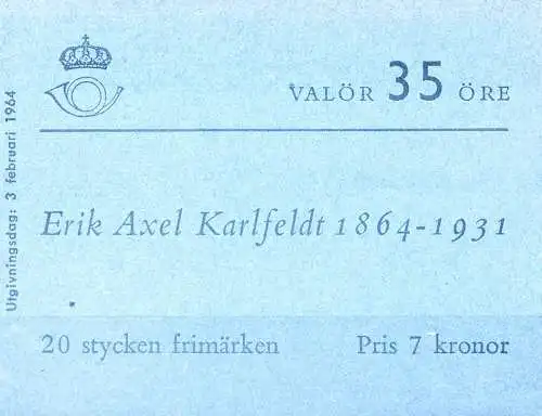 Erik Axel Karlfeldt 1964. Libretto.