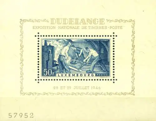 Philatelistische Ausstellung von Dudelange 1946.