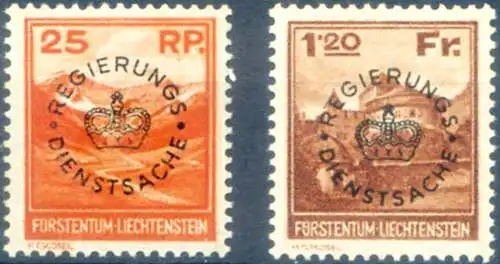 Service. 1933 aufgedruckt. Linguellati.