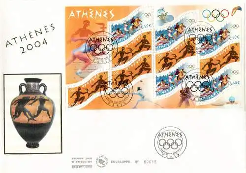 Sport. Olympische Spiele Athen 2004. FDC.