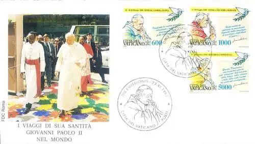 Papstreisen 1993. FDC.