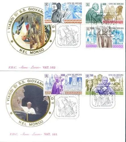 Papstreisen 1994. 2 FDC.