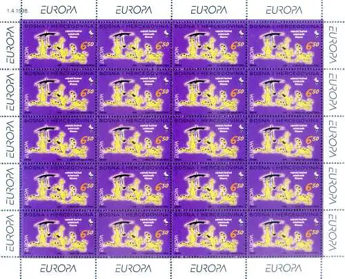 Europa 1998. Kleinbogen.