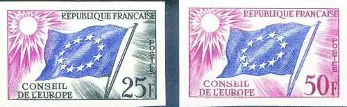 Service. Europarat 1958-1959. Nicht gezähnt.