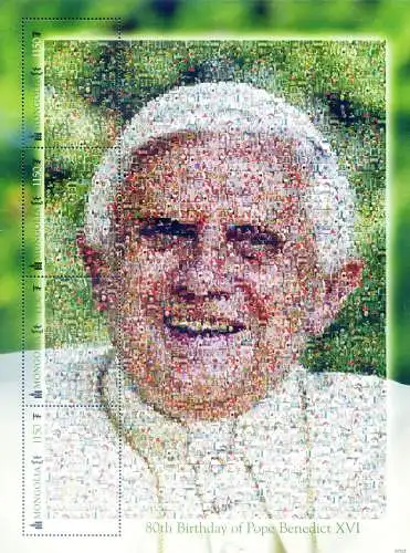 Papst Benedikt XVI. 2008. Kleinbogen.