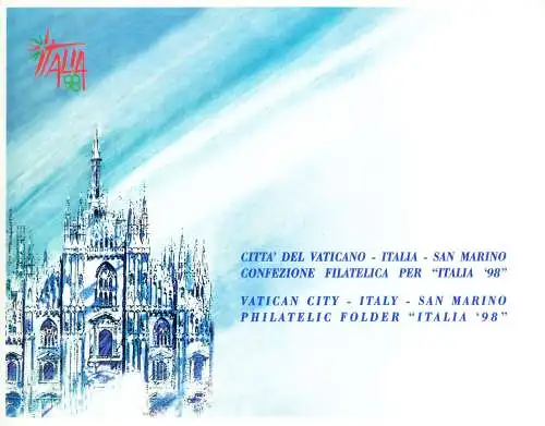 Italia '98. Tag der Briefmarke. Ordner.