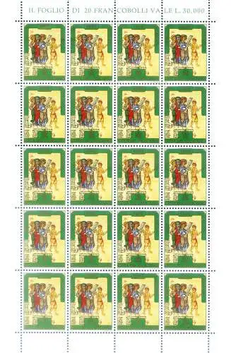 Mini-Codes 1996. 4 ganze Blätter im Kleinformat.